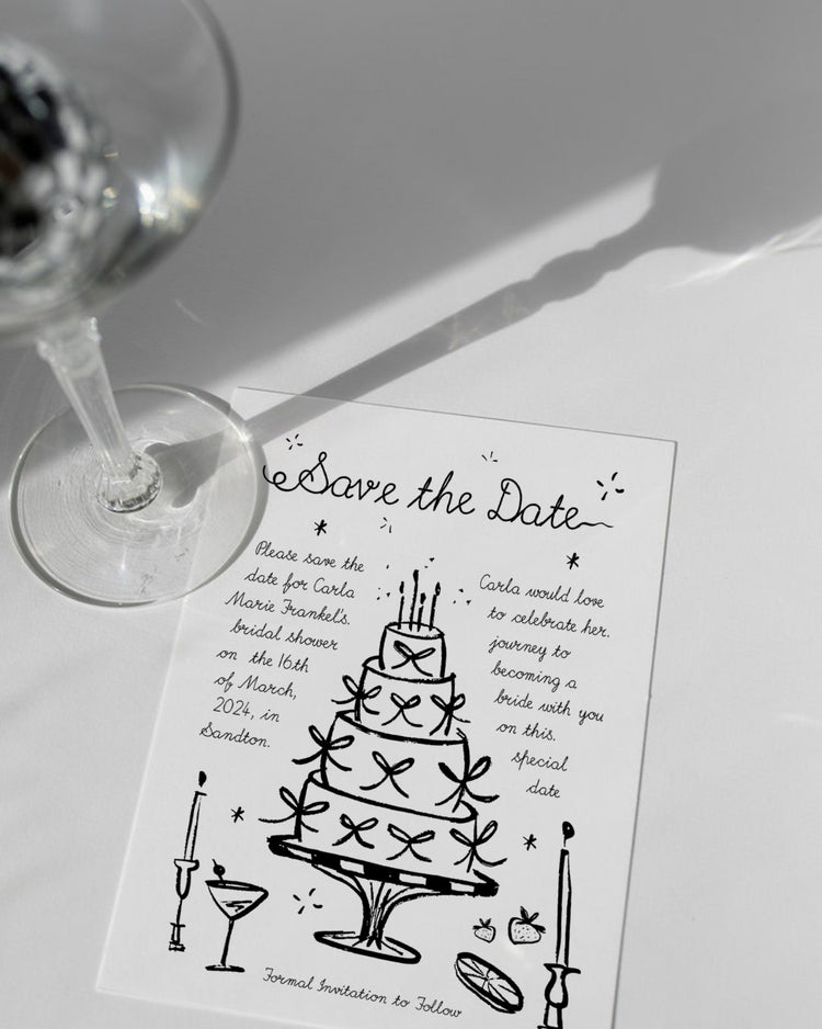 Bella Donna Bridal Shower Save The Date