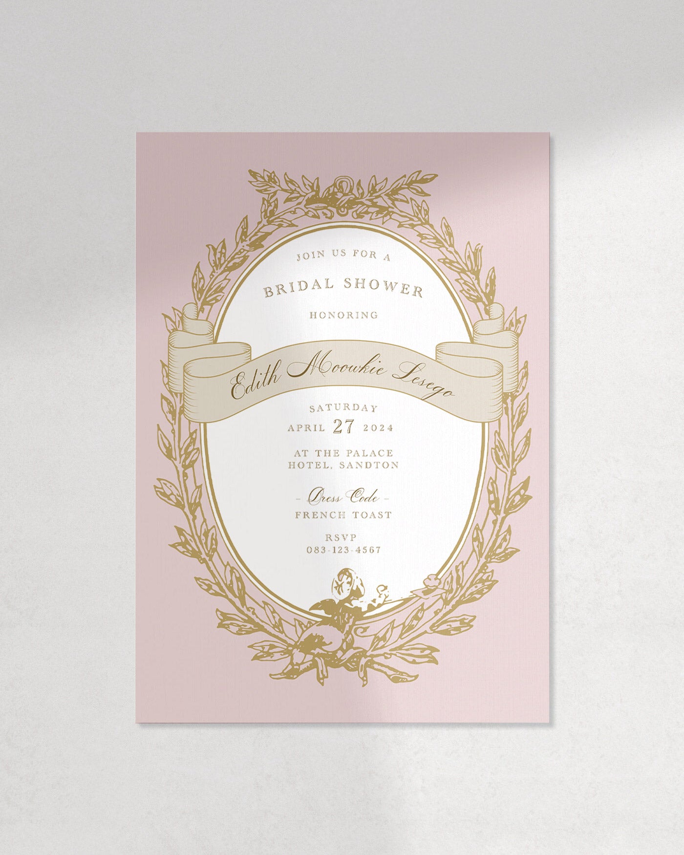 princess polly baby blue dress 1 Bridal Shower Invitation Template