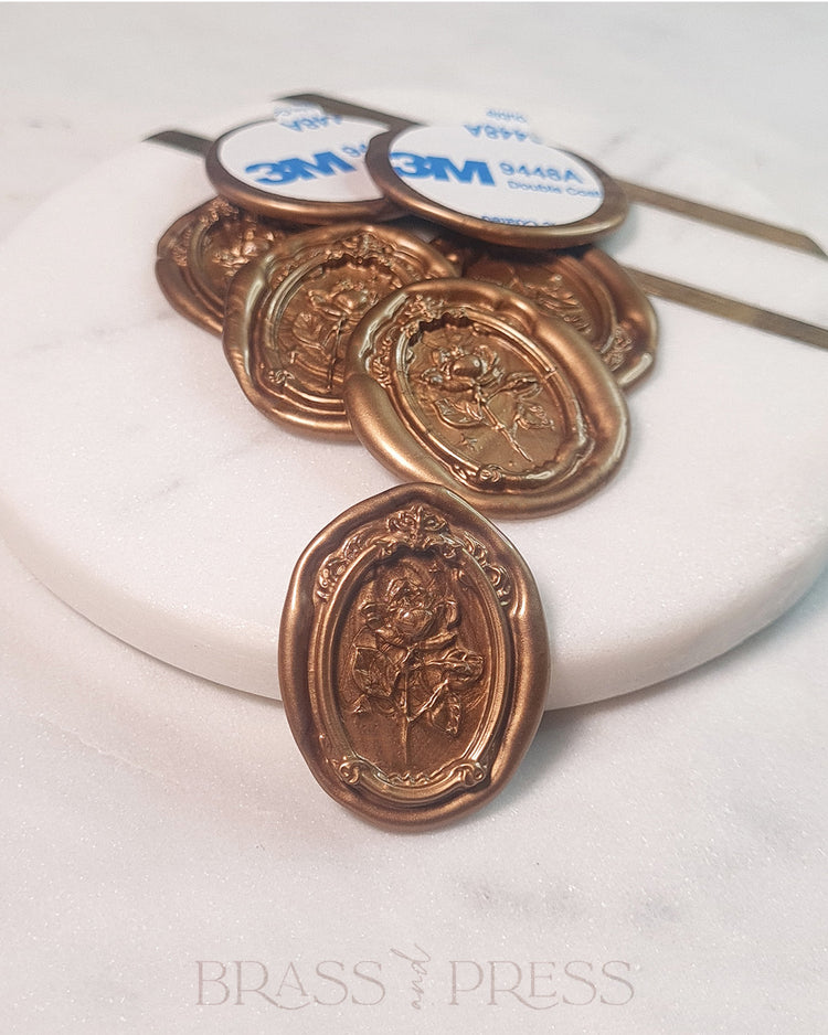 100 Vintage Rose Wax Seals