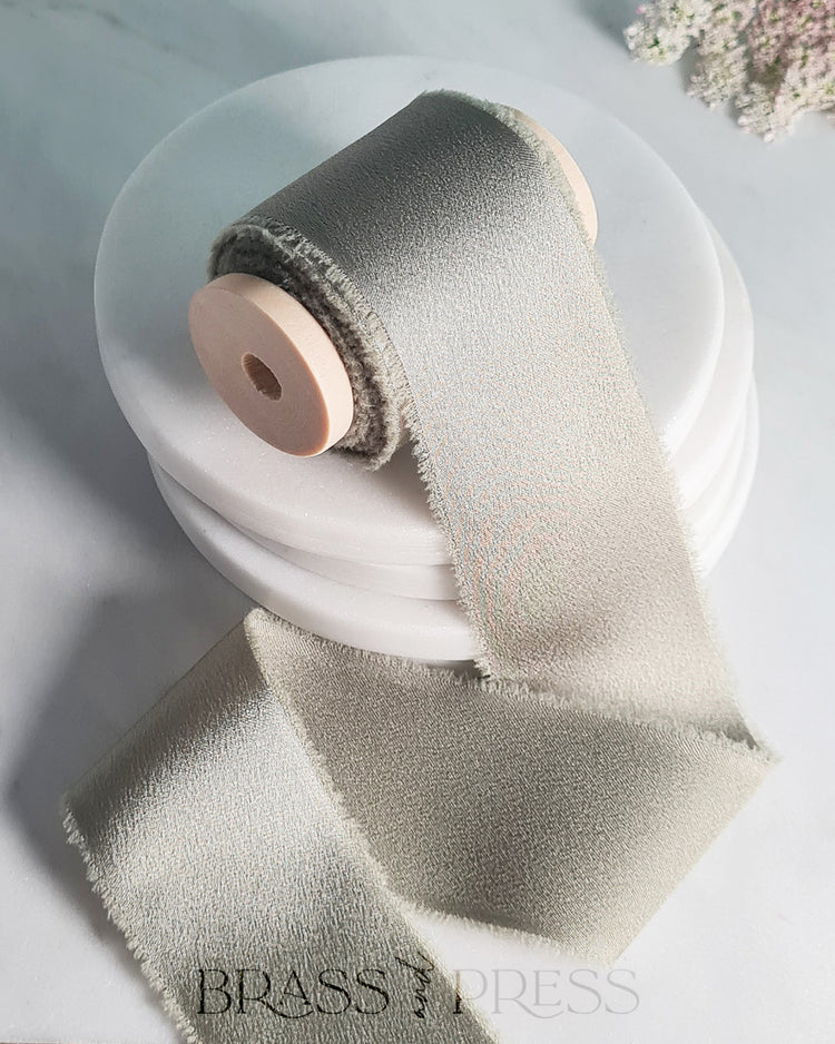 Sage Olive Silk Ribbon