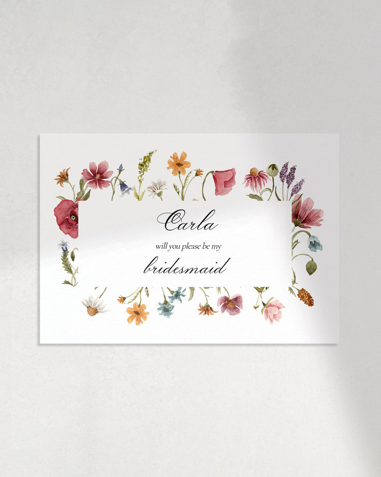 Fleur Bridesmaid Proposal Card