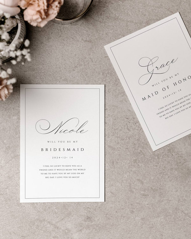 Lile Bridesmaid Proposal Card