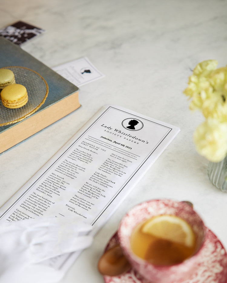 Lady Whistledown Bridal Shower Program