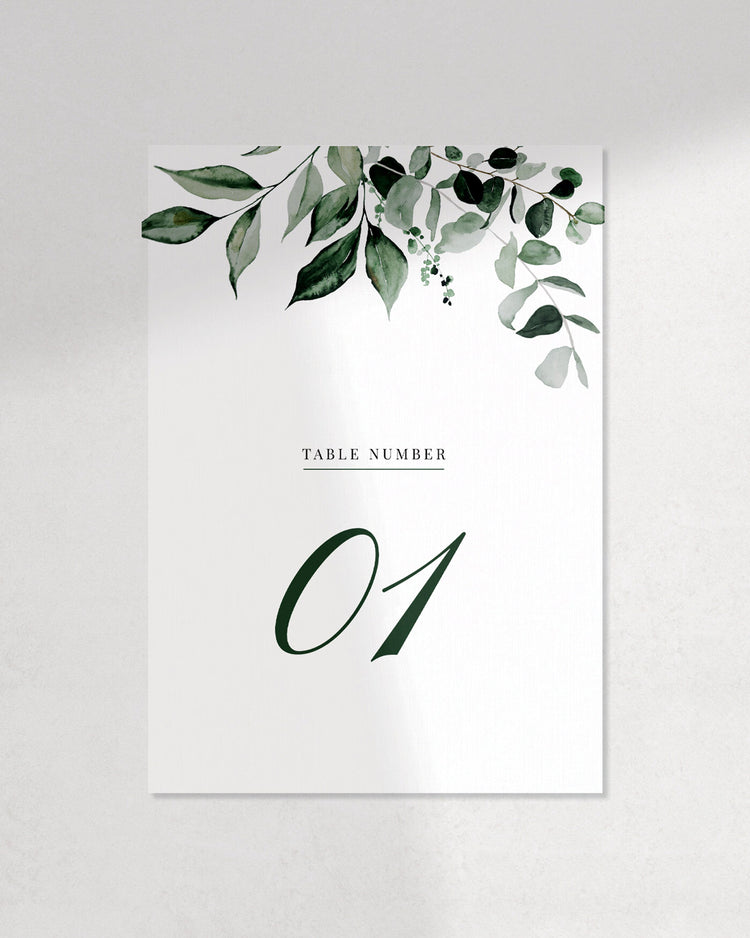 The Evergreen Table Numbers