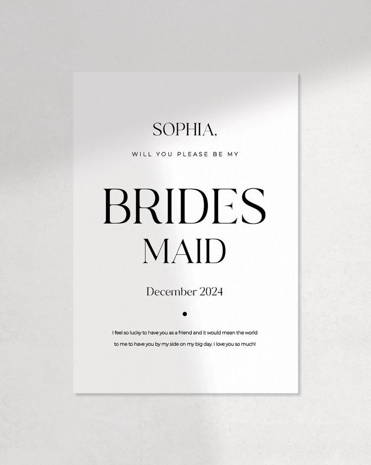 Maeve Bridesmaid Proposal Card