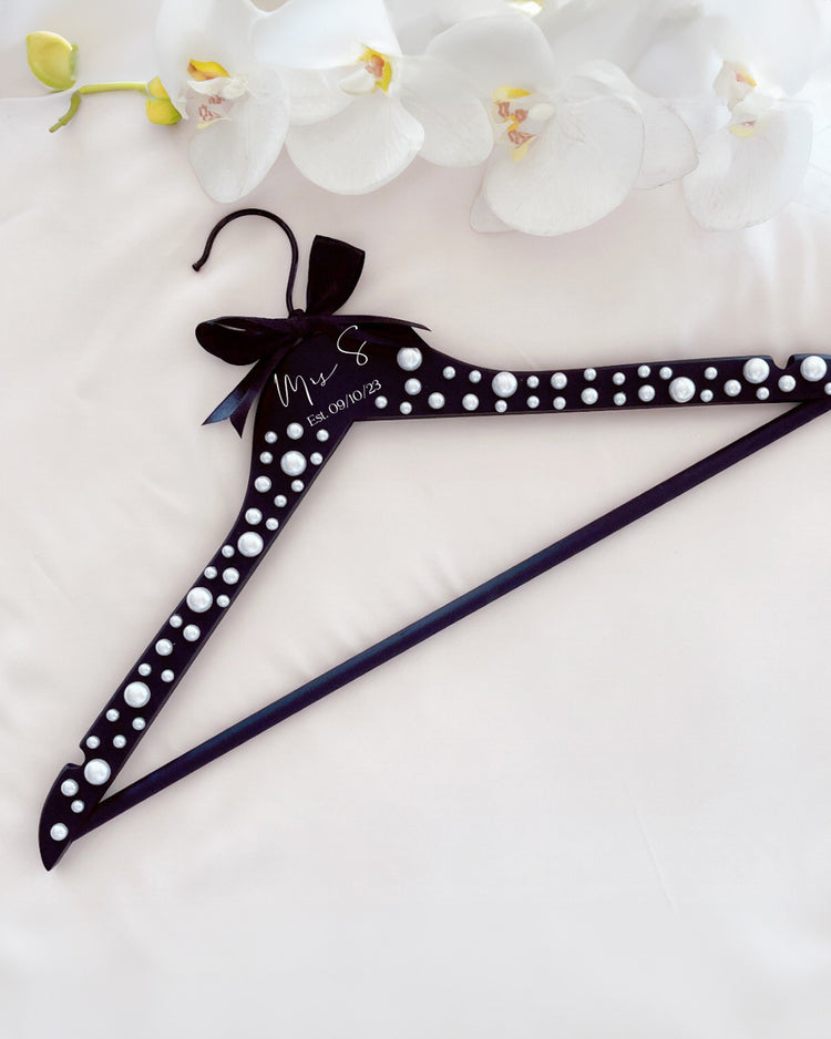 Personalised Luxe Black Hanger