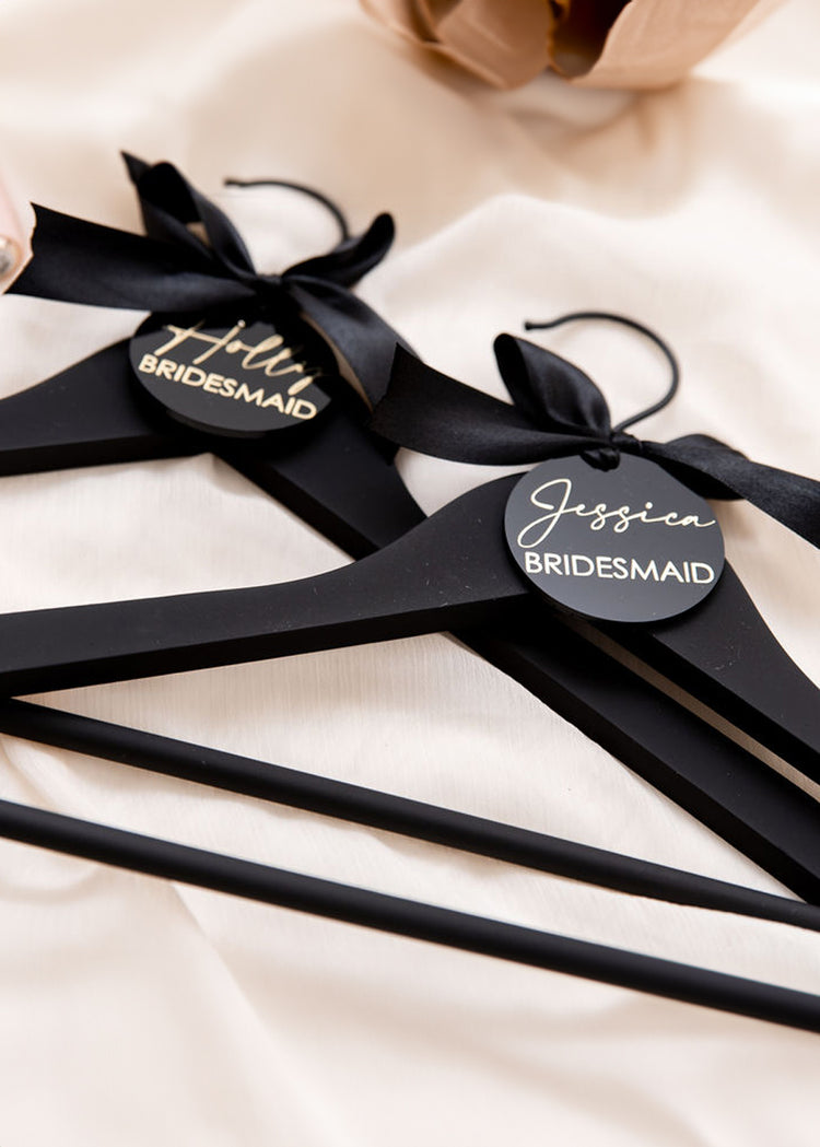 Personalised Luxe Black Hanger