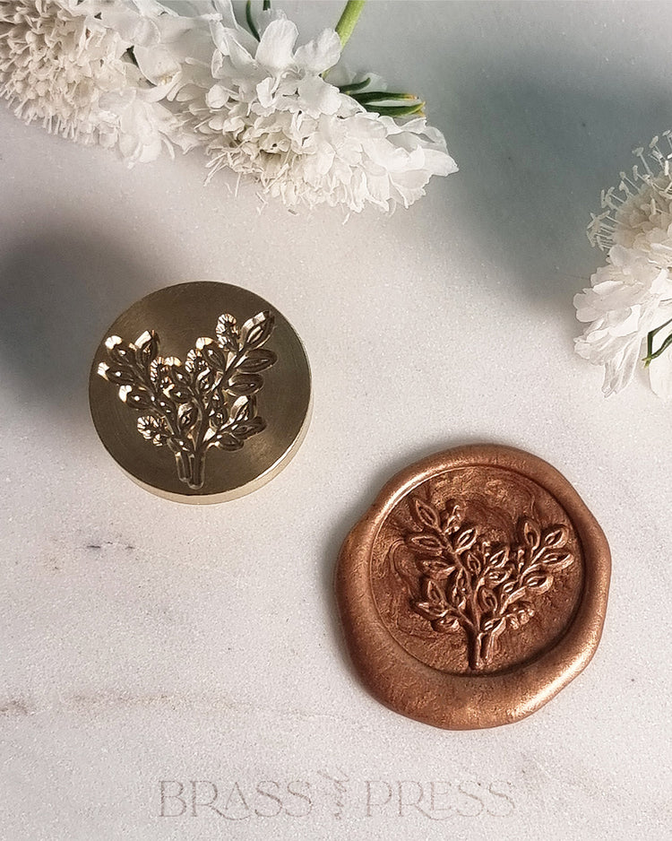 Evergreen Foliage Wax Stamp