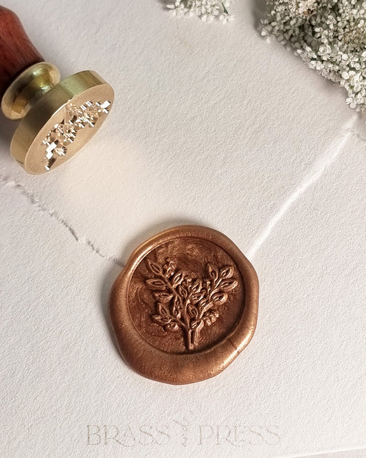 Evergreen Foliage Wax Stamp