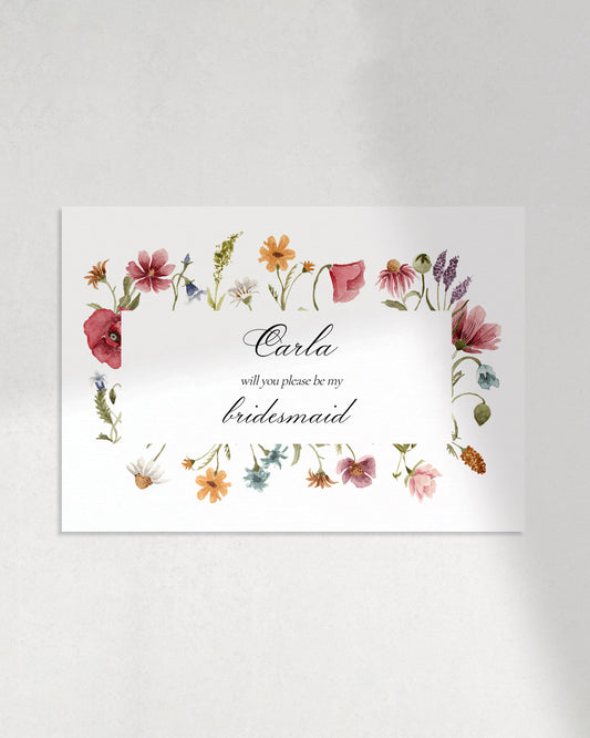 Fleur Bridesmaid Proposal Card
