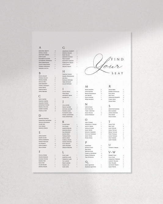 The Lile Seating Chart