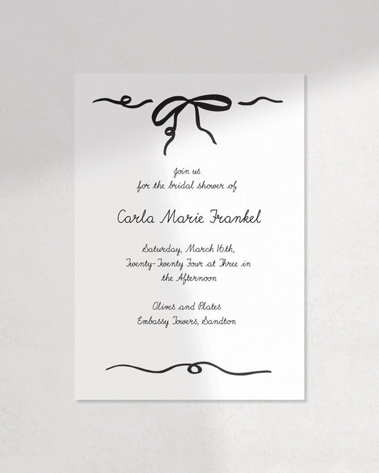 Bella Donna Bridal Shower Invite