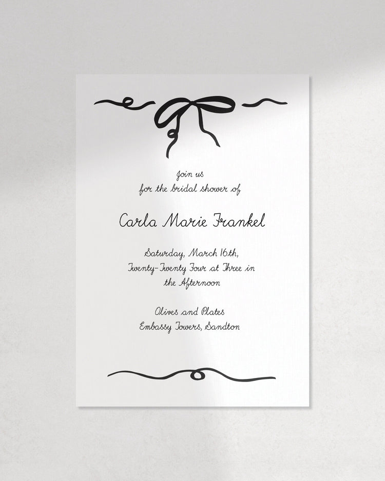 Bella Donna Bridal Shower Invite