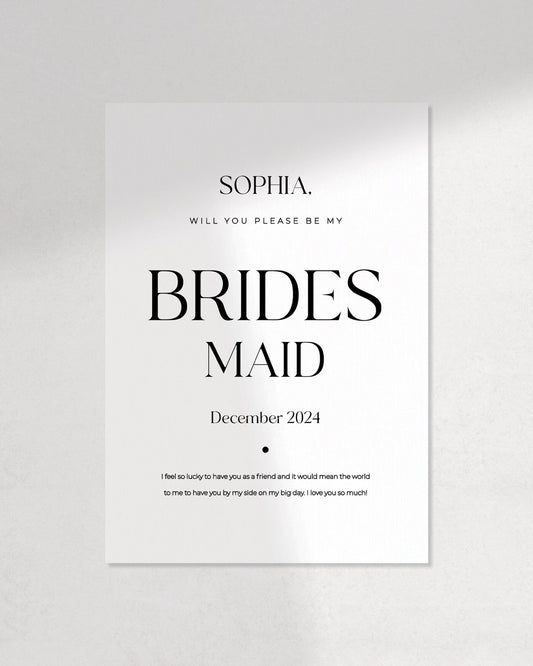 Maeve Bridesmaid Proposal Card