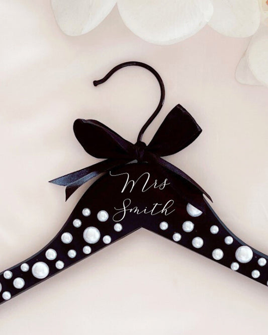 Personalised Luxe Black Hanger